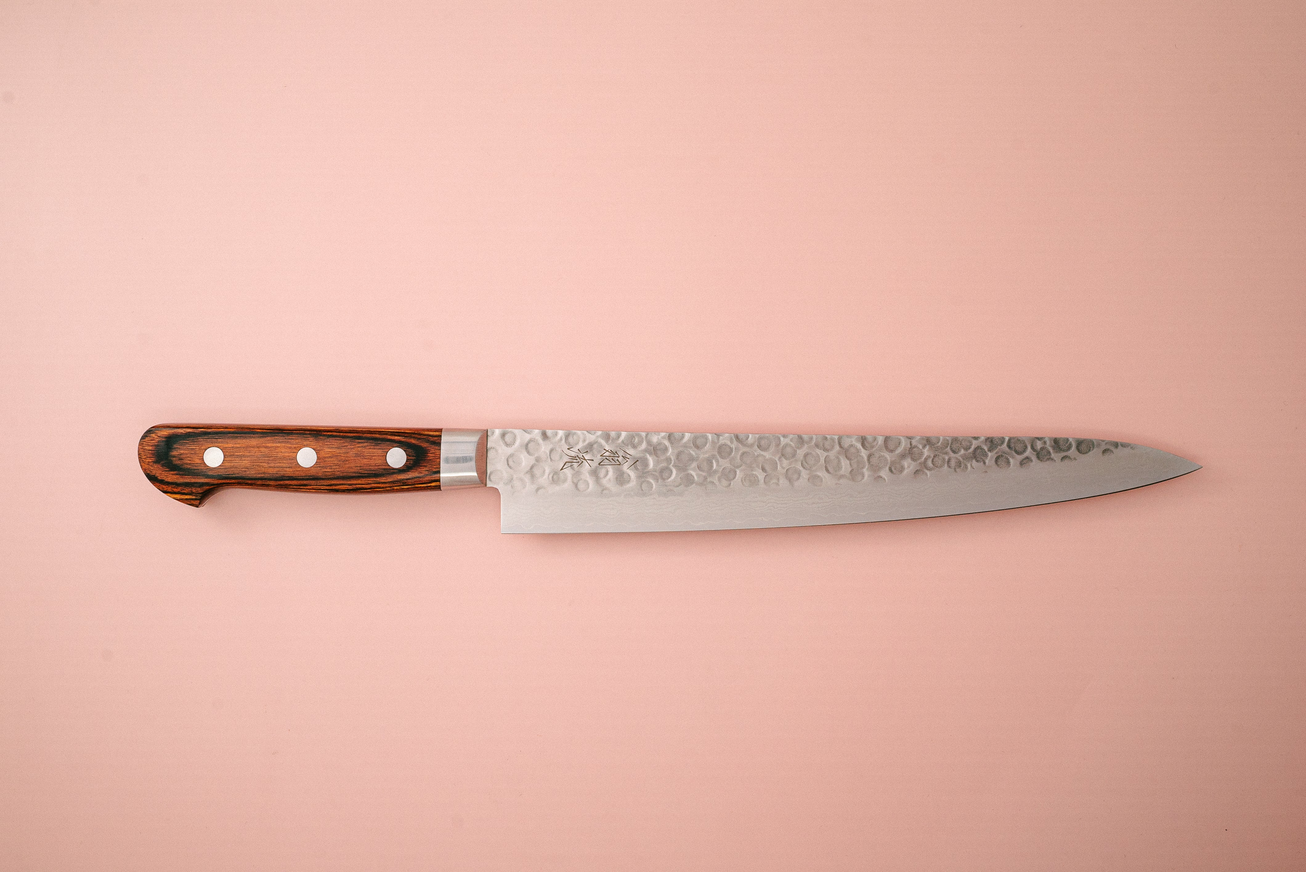 OUL VG10 Damascus Tsuchime Sujihiki 240mm