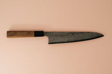 Hatsukokoro Blue#2 Kurouchi Damascus Gyuto 210mm Demo (Scratch & Dent)