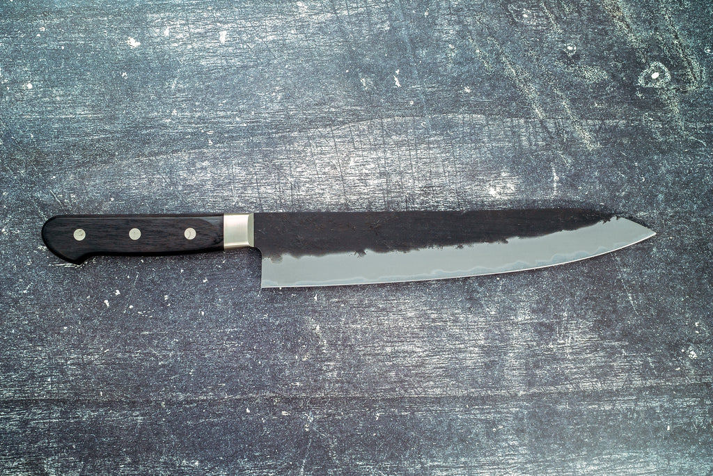 Sakai Kikumori BH-AS Gyuto 240mm w/Black Polywood Handle - Thecooksedges