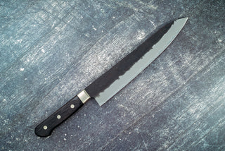 Sakai Kikumori BH-AS Gyuto 240mm w/Black Polywood Handle - Thecooksedges