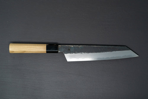 Sakai Kikumori Kikuzuki Kuro Kiritsuke Gyuto 240mm - Thecooksedges