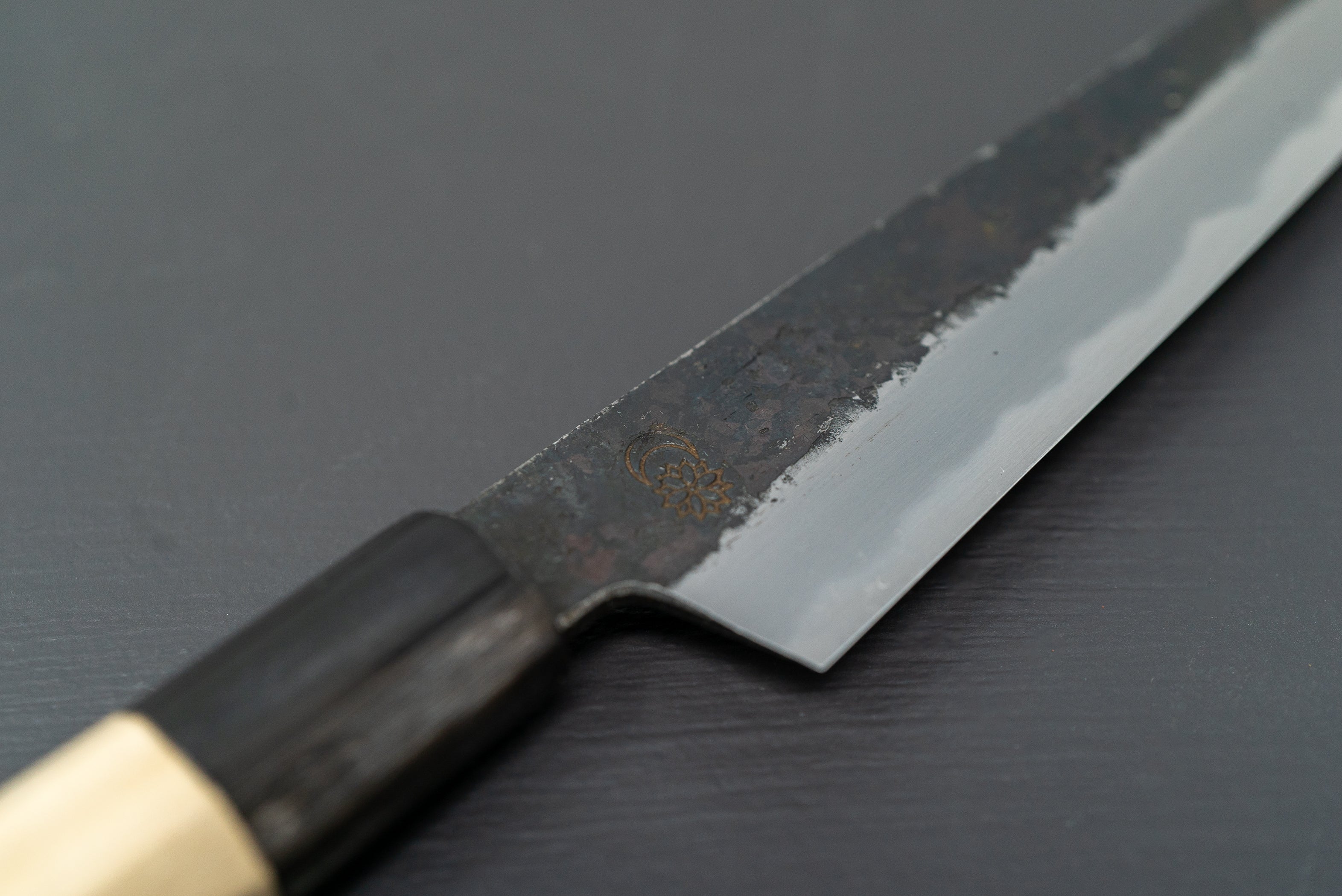Sakai Kikumori Kikuzuki Kuro Kiritsuke Petty 135mm - Thecooksedges