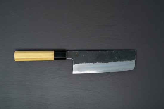 Sakai Kikumori Kikuzuki Kuro Nakiri 180mm - Thecooksedges