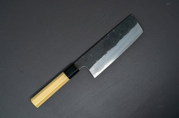 Sakai Kikumori Kikuzuki Kuro Nakiri 180mm - Thecooksedges