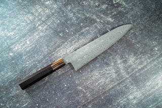 Sakai Kikumori Nakagawa SPG Strix Damascus Gyuto 210mm - Thecooksedges
