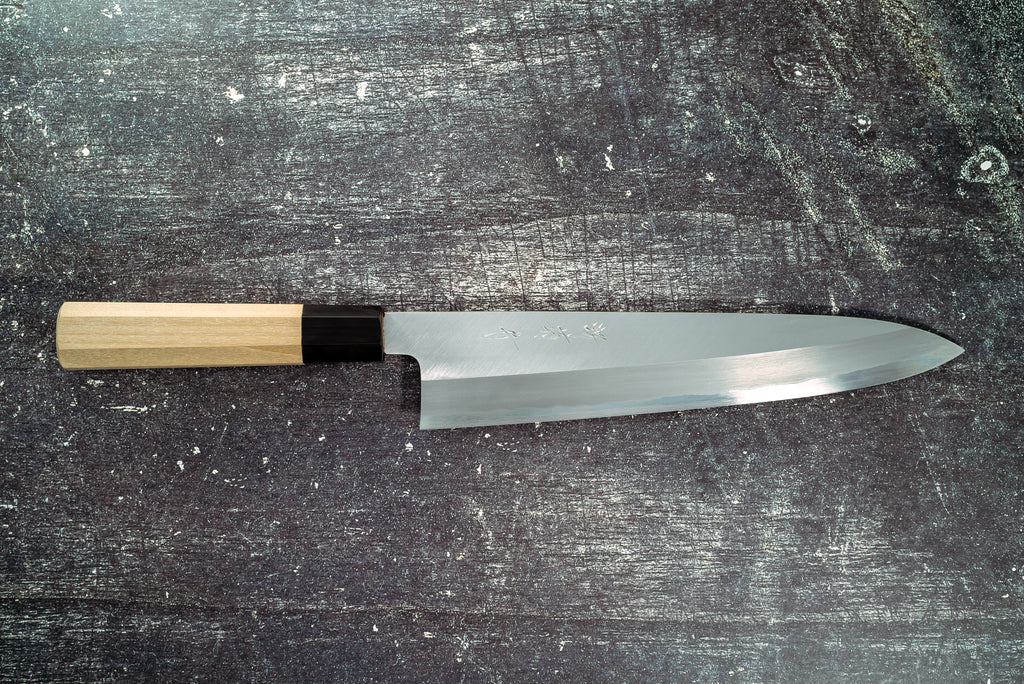 Sakai Kikumori Nakagawa Stainless Clad W1 Gyuto 240mm - Thecooksedges