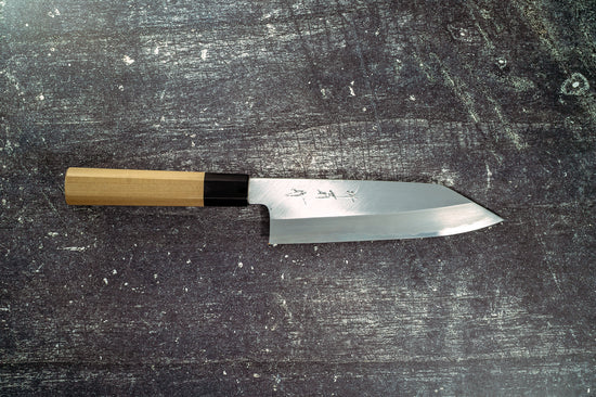 Sakai Kikumori Nakagawa Stainless Clad W1 Kiritsuke Santoku 180mm