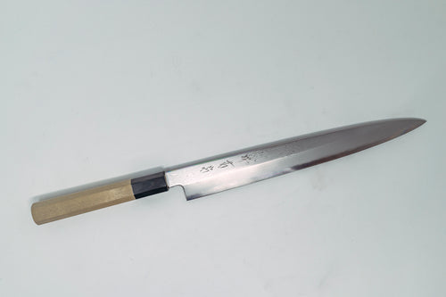 Sakai Kikumori VG10 Damascus Yanagiba 270mm w/ Magnolia handle - Thecooksedges