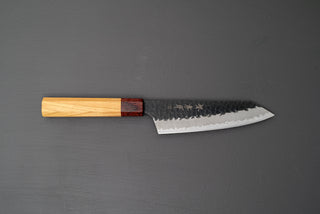 Sakai Takayuki AS Kurouchi Kengata Santoku 160mm - Thecooksedges