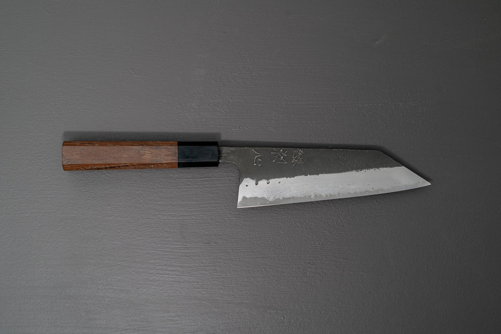 Hatsukokoro Shinkiro AS Kurouchi Damascus Bunka 165mm - Thecooksedges