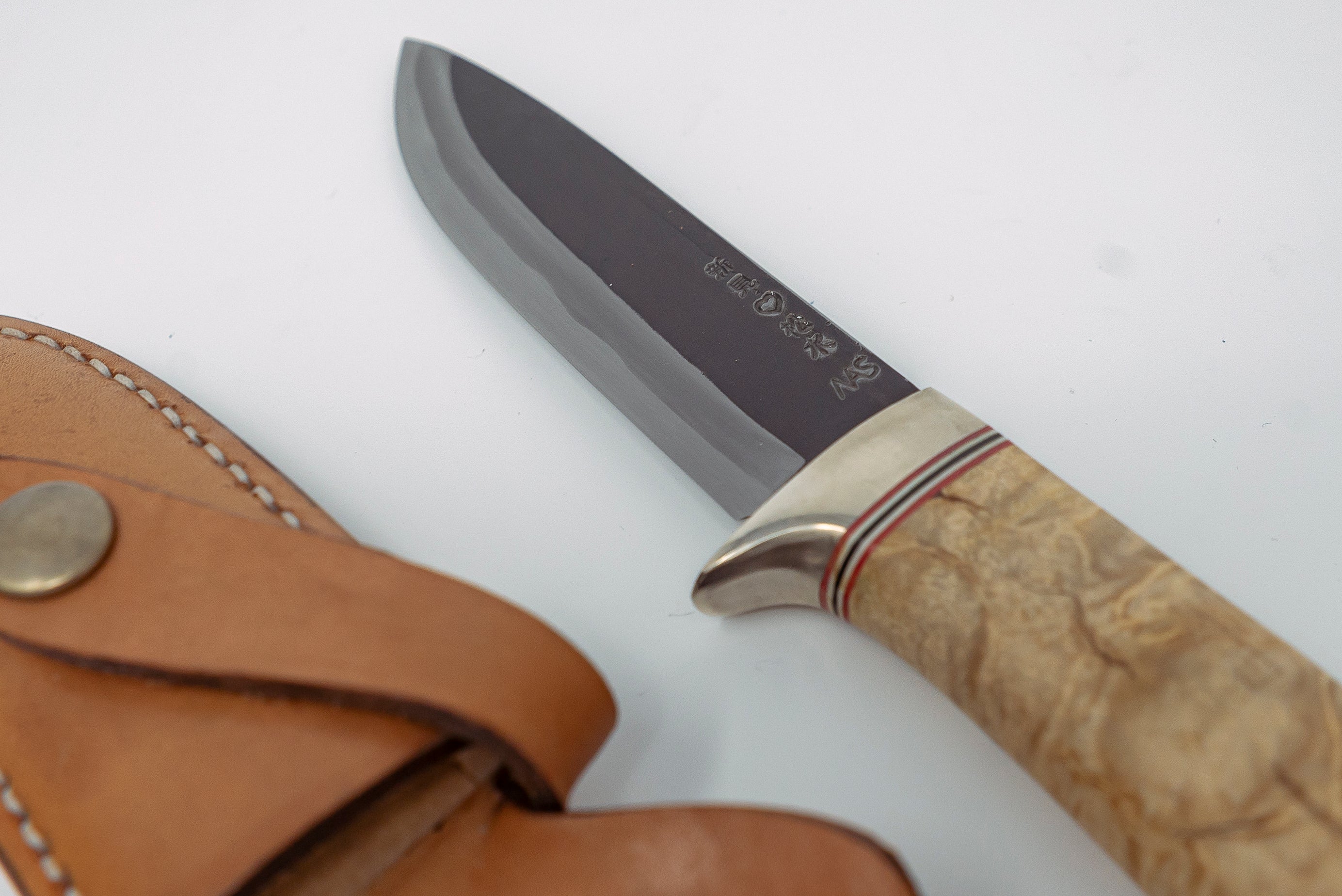 Takeda NAS Moriya Sheath Knife w/Maple Handle - Thecooksedges