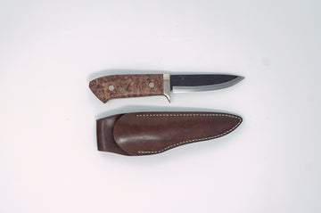 Takeda NAS Moriya Sheath Knife w/Rosewood Burl Handle - Thecooksedges