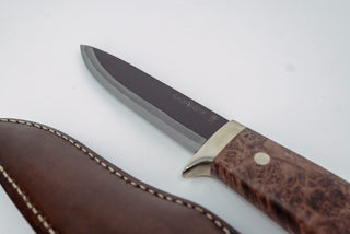 Takeda NAS Moriya Sheath Knife w/Rosewood Burl Handle - Thecooksedges