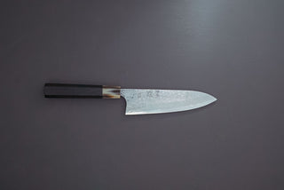 Yoshihiro Yauji Blue #2 Damascus Santoku 165mm