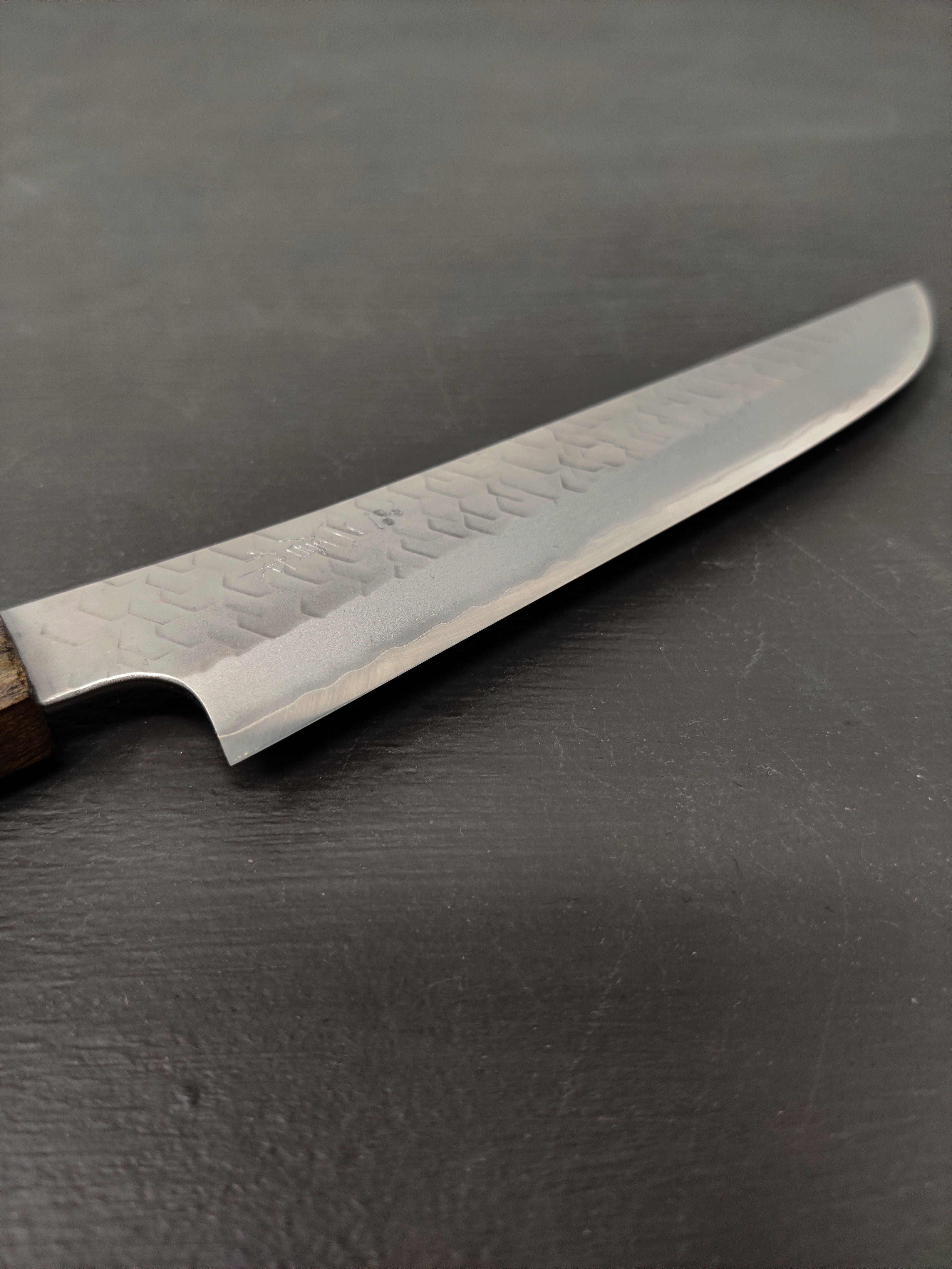 Nigara Hamono SG2 Migaki Tsuchime Butcher Knife 170mm w/Bubinga Handle - Thecooksedges