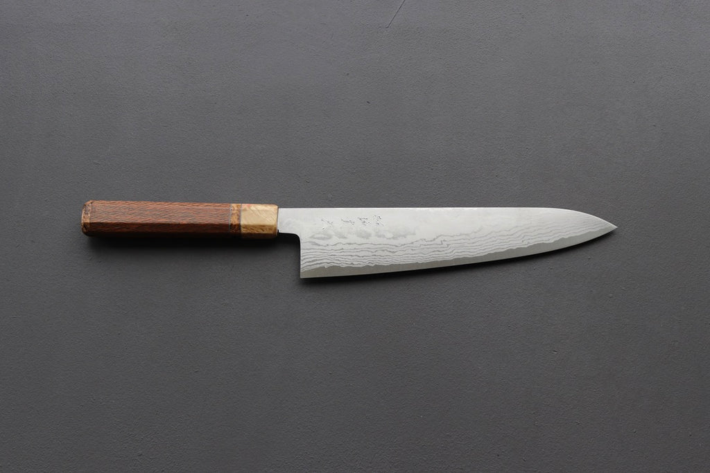 Shigeki Tanaka VG10 Damascus Gyuto 240mm w/Custom Handle - Thecooksedges