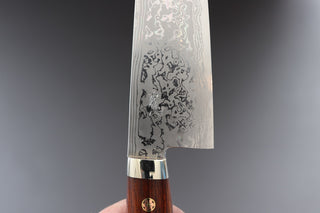 Yoshihiro Yauji Blue #2 Damascus Kiritsuke Gyuto 180mm - Thecooksedges