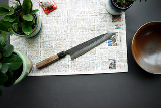 Shinkiro AS Damascus Kurouchi Tsuchime Gyuto 240mm - Thecooksedges
