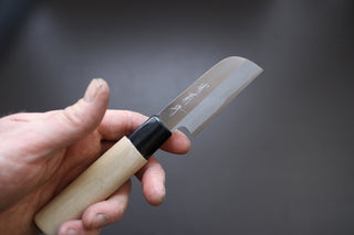 Sakai Kikumori Kawamuki Peeling Knife 75mm - Thecooksedges