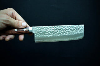 Masutani VG1 Tsuchime Nakiri 165mm Red Handle - Thecooksedges