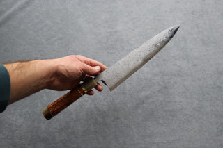 Hatsukokoro Hyomon Damascus Gyuto 240mm - Thecooksedges