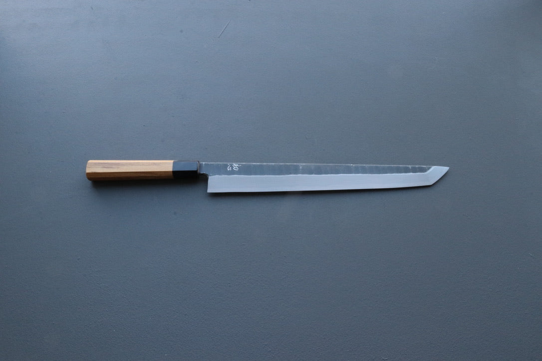 Hatsukokoro Single Bevel Kurouchi Sakimaru Yanagiba 330mm - Thecooksedges