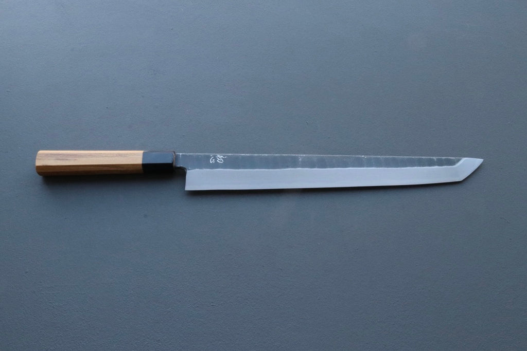 Hatsukokoro Single Bevel Kurouchi Sakimaru Yanagiba 330mm - Thecooksedges