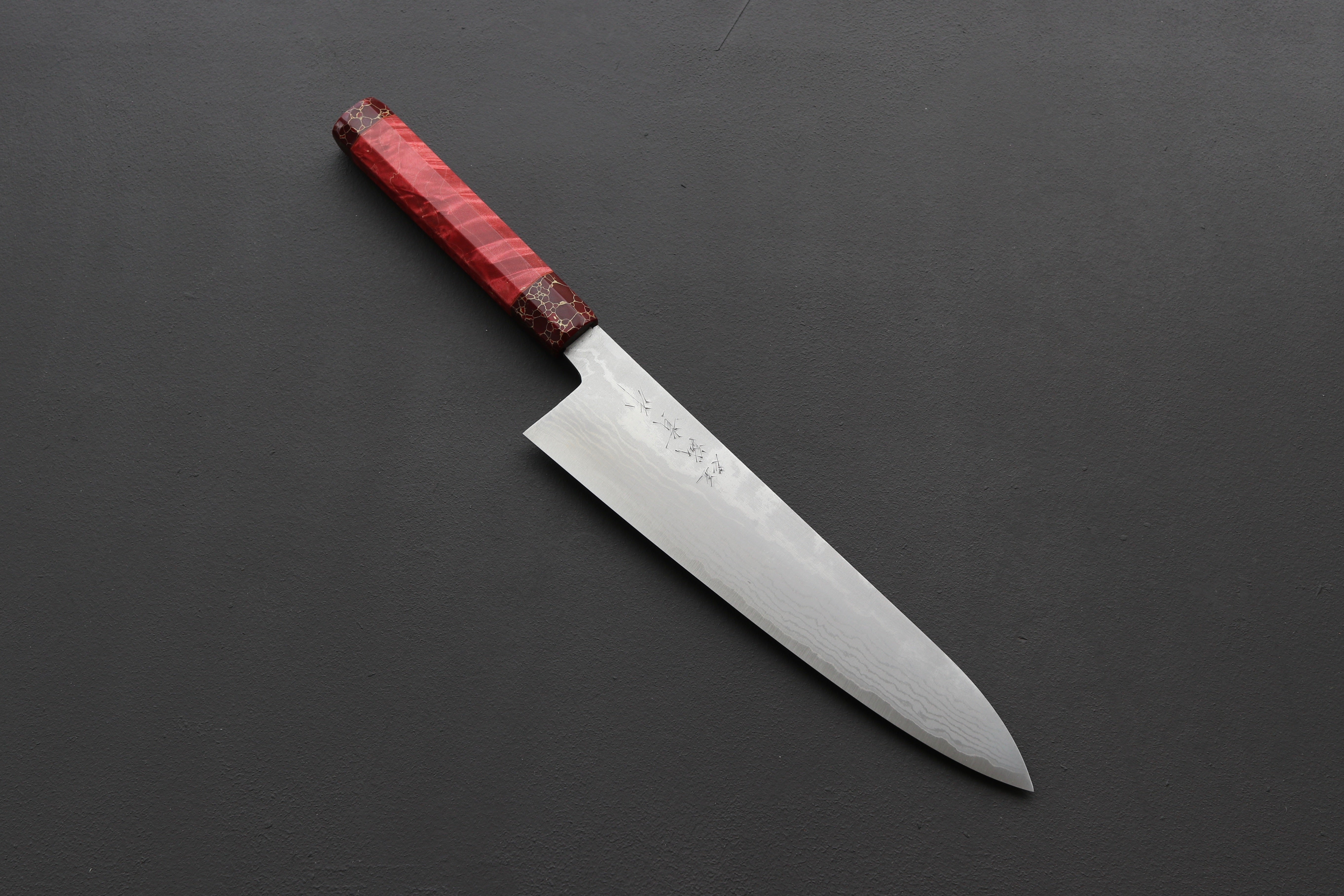 Shigeki Tanaka VG10 Damascus Gyuto 240mm w/Custom Handle - Thecooksedges