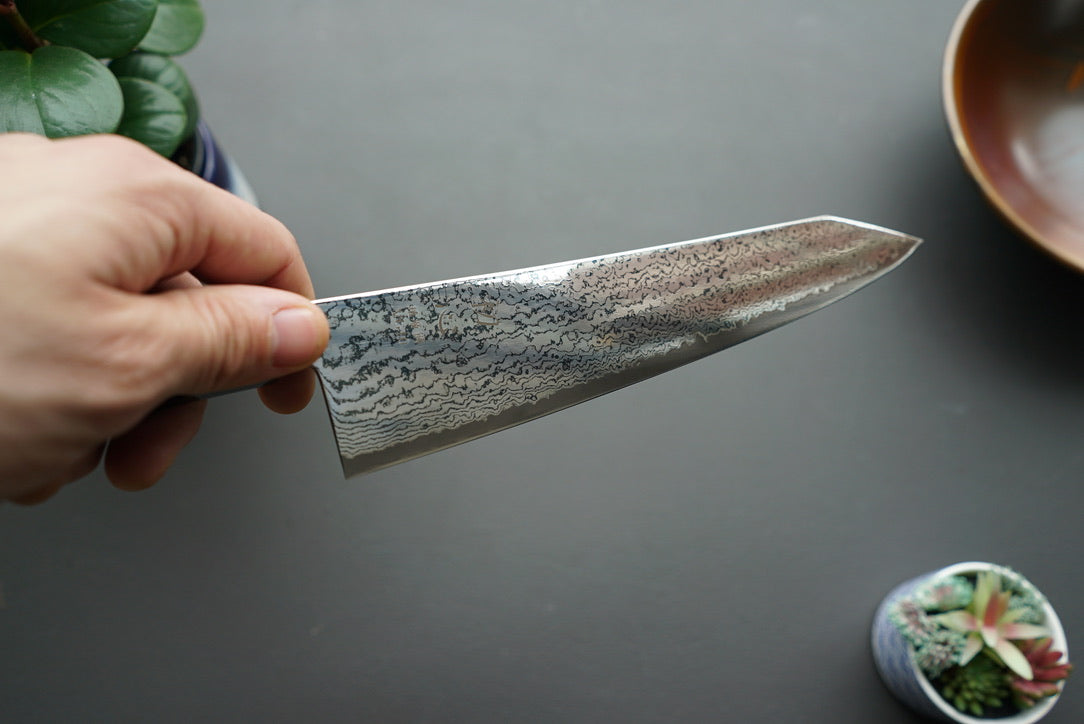 Hatsukokoro Sunaarashi Kurozome Damascus Kiritsuke Gyuto 240mm - Thecooksedges