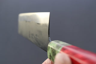 Kaji-bei Kurouchi Nakiri 165mm W/Custom Handle - Thecooksedges