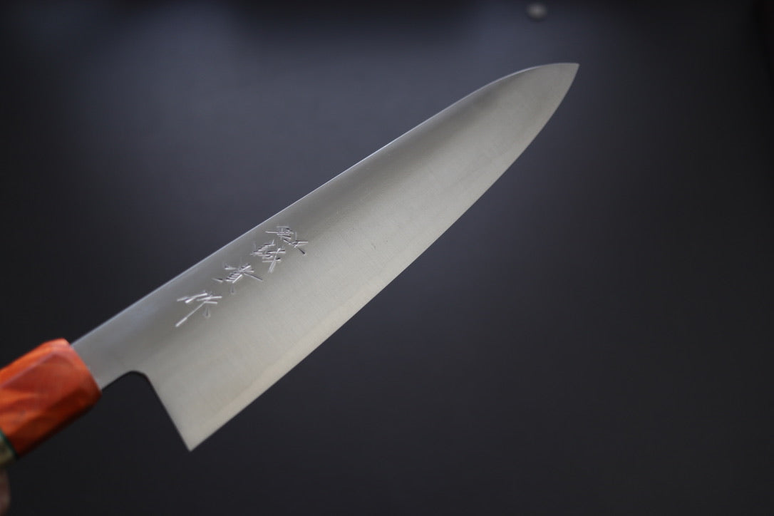 Shigeki Tanaka Migaki Aogami#2 Gyuto 240mm w/Custom Handle - Thecooksedges