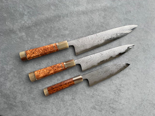 Hatsukokoro Hyomon Damascus Gyuto 240mm - Thecooksedges