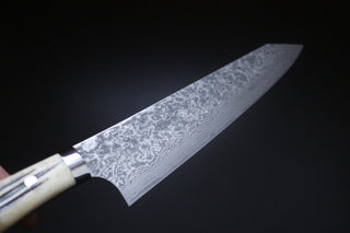 Takeshi Saji R2  Damascus Staghorn Handle Kiritsuke 270mm - Thecooksedges