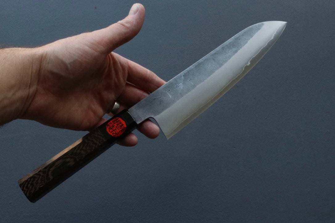 Shigeki Tanaka Nashiji Santoku 180mm - Thecooksedges