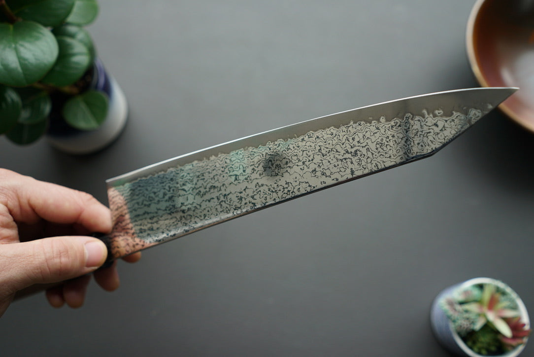 Hatsukokoro Sunaarashi Kurozome Damascus Kiritsuke Gyuto 240mm - Thecooksedges