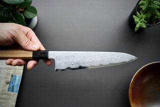 Nakagawa x Myojin Blue #1 Damascus Gyuto 210mm - Thecooksedges