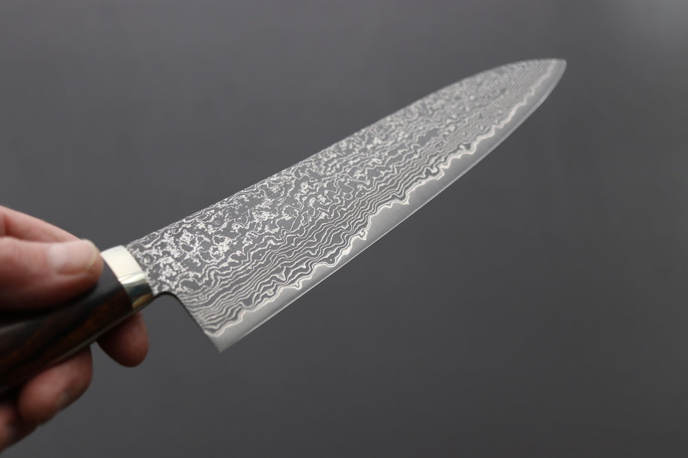 Shigeki Tanaka R2 Damascus Gyuto 240mm Western Ironwood - Thecooksedges