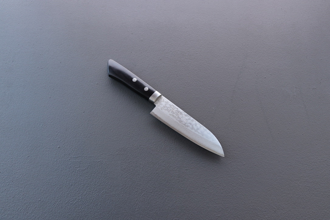 Masutani Damascus Ko-Santoku 130mm - Thecooksedges
