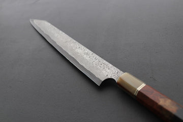 Nigara Hamono Anmon Kurozome Left Handed Kiritsuke Yanagiba 330mm - Thecooksedges