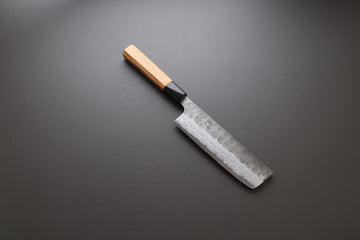 Hatsukokoro Inazuma AS Damascus Nakiri 165mm - Thecooksedges