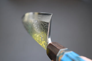 Yauji Yoshihiro Damascus Deba 180mm - Thecooksedges