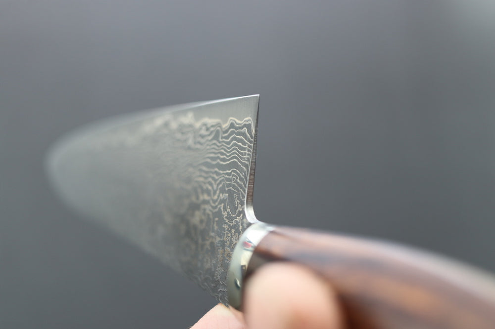 Shigeki Tanaka R2 Damascus Gyuto 240mm Western Ironwood - Thecooksedges