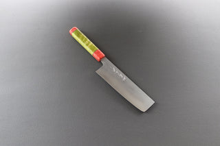 Shigeki Tanaka Nashiji Nakiri 165mm w/Custom Handle - Thecooksedges