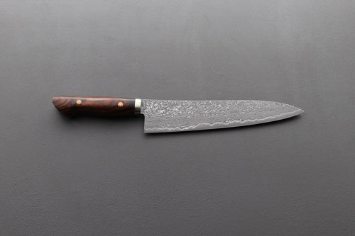Shigeki Tanaka R2 Damascus Gyuto 240mm Western Ironwood - Thecooksedges