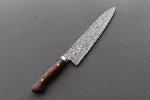 Shigeki Tanaka R2 Damascus Gyuto 240mm Western Ironwood - Thecooksedges