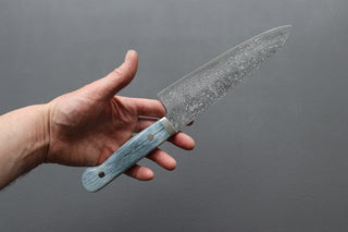 Mr. Itou R2 Damascus Gyuto 180mm w/Western Camel Bone Handle - Thecooksedges