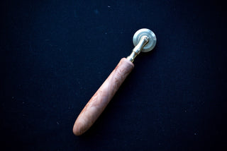 Brass Pasta Cutter w/ Custom Burl Handle - Thecooksedges
