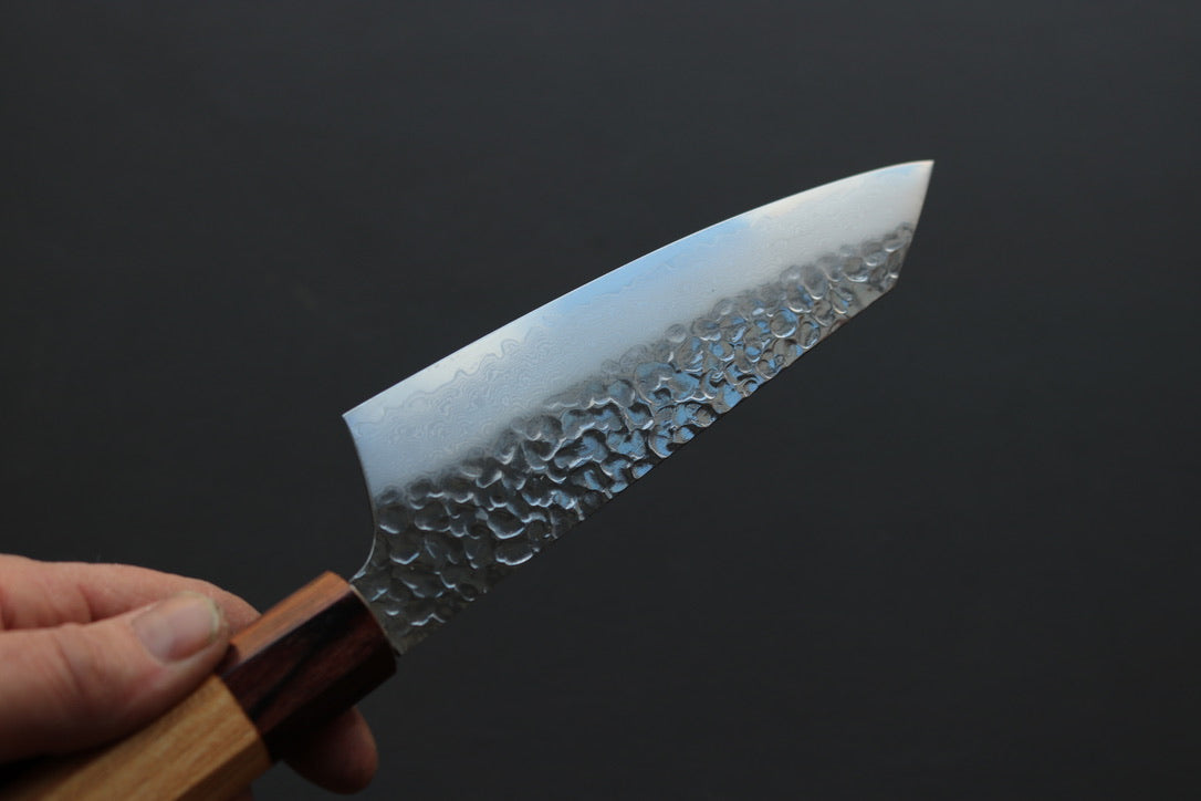 Sakai Takayuki 33 Layer Damascus Wa Kengata Santoku 170mm - Thecooksedges