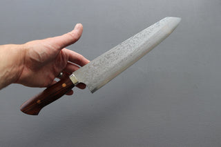 Yoshihiro Yauji Blue #2 Damascus Kiritsuke Gyuto 240mm - Thecooksedges