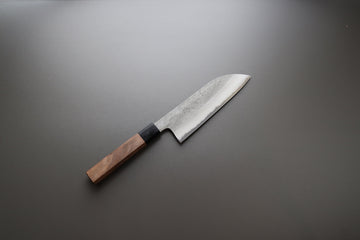 Sakai Kikumori Nashiji Santoku 165mm - Thecooksedges